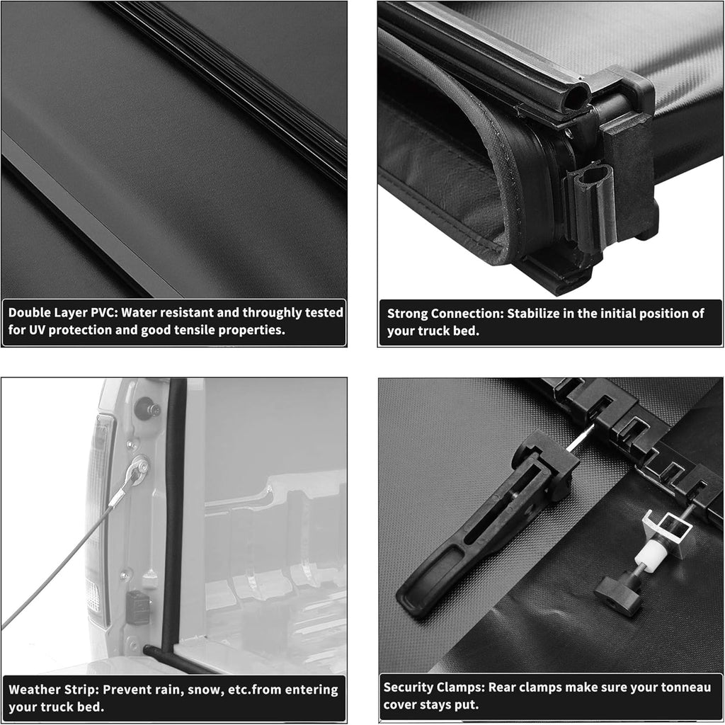 Soft Tri-Fold Truck Bed Tonneau Cover with 6.5 ft Bed O4642