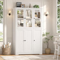 Grey 69" Tall Bookshelf with Storage Cabinet L159007