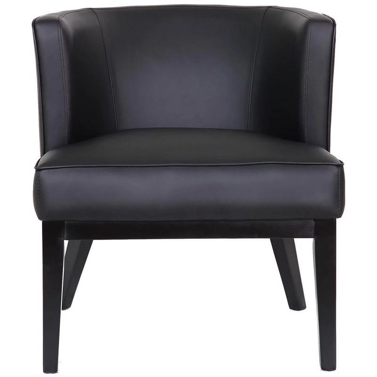 Black Faux Leather Reception Chair U68760