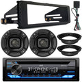 Single DIN Bluetooth CD Receiver with 6.5 Speakers and Install Kit U26179