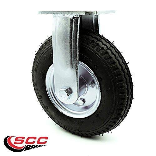 Black Rubber Wheel Pneumatic Caster Set of 4 W842213