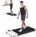 2 in 1 Under Desk Treadmill 300lbs Capacity Gray I6917