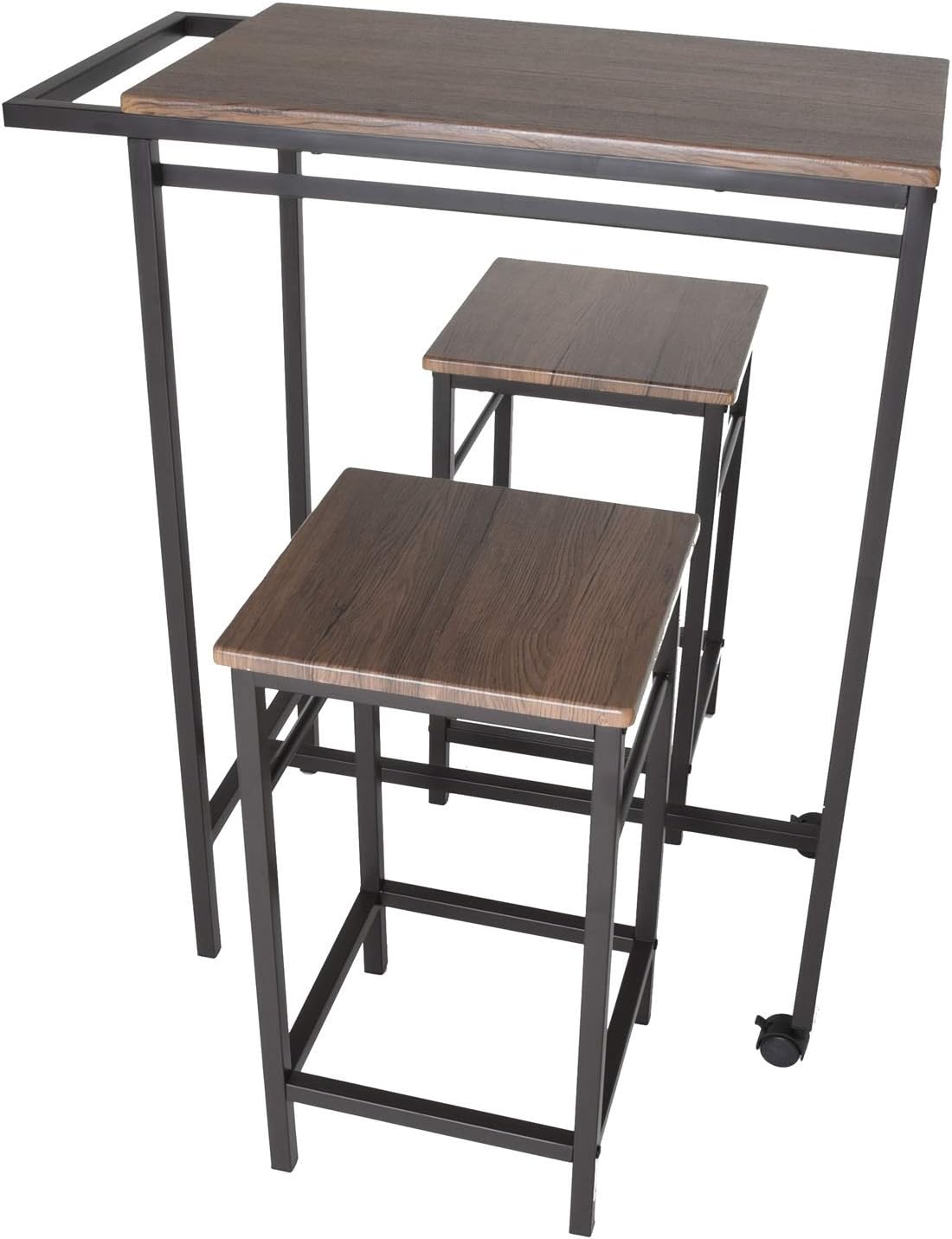 3 Piece Pub Table Set with 2 Stools W6804