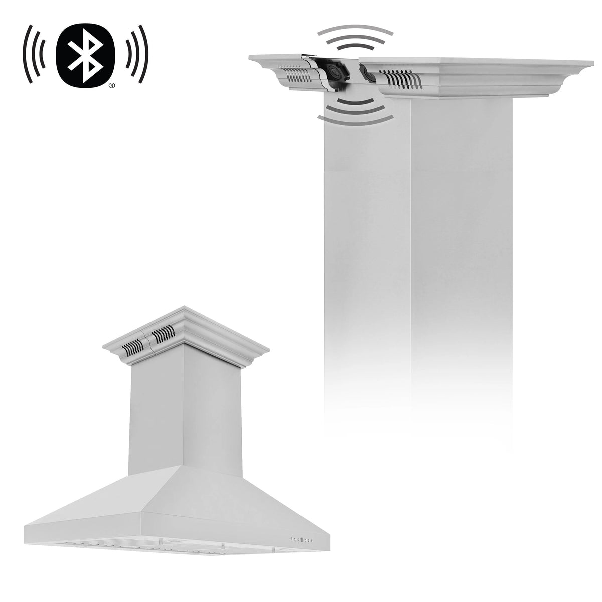 30 Island Mount Stainless Steel Range Hood with Built-in Speakers B862370