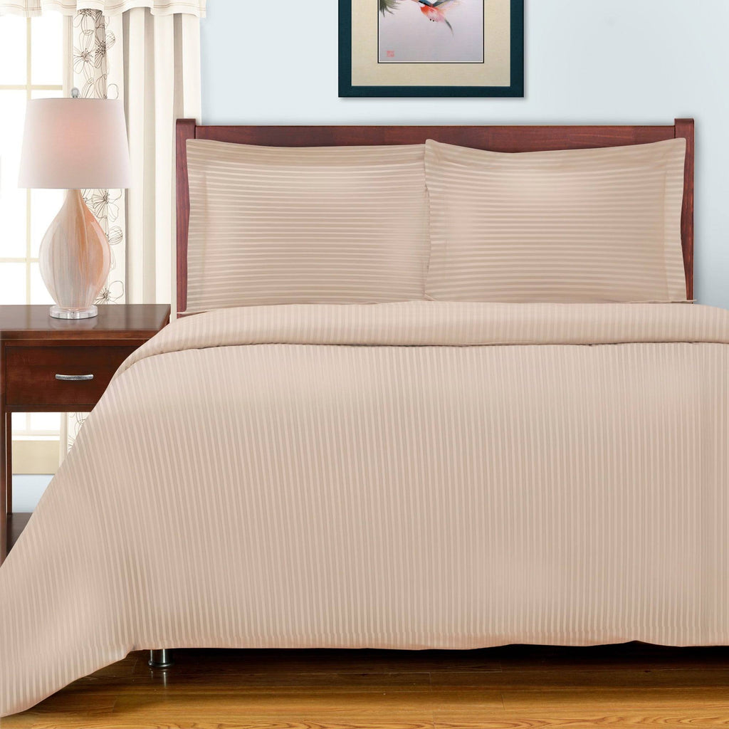 300 Thread Count Cotton Striped Duvet Cover Set King/California King X80186