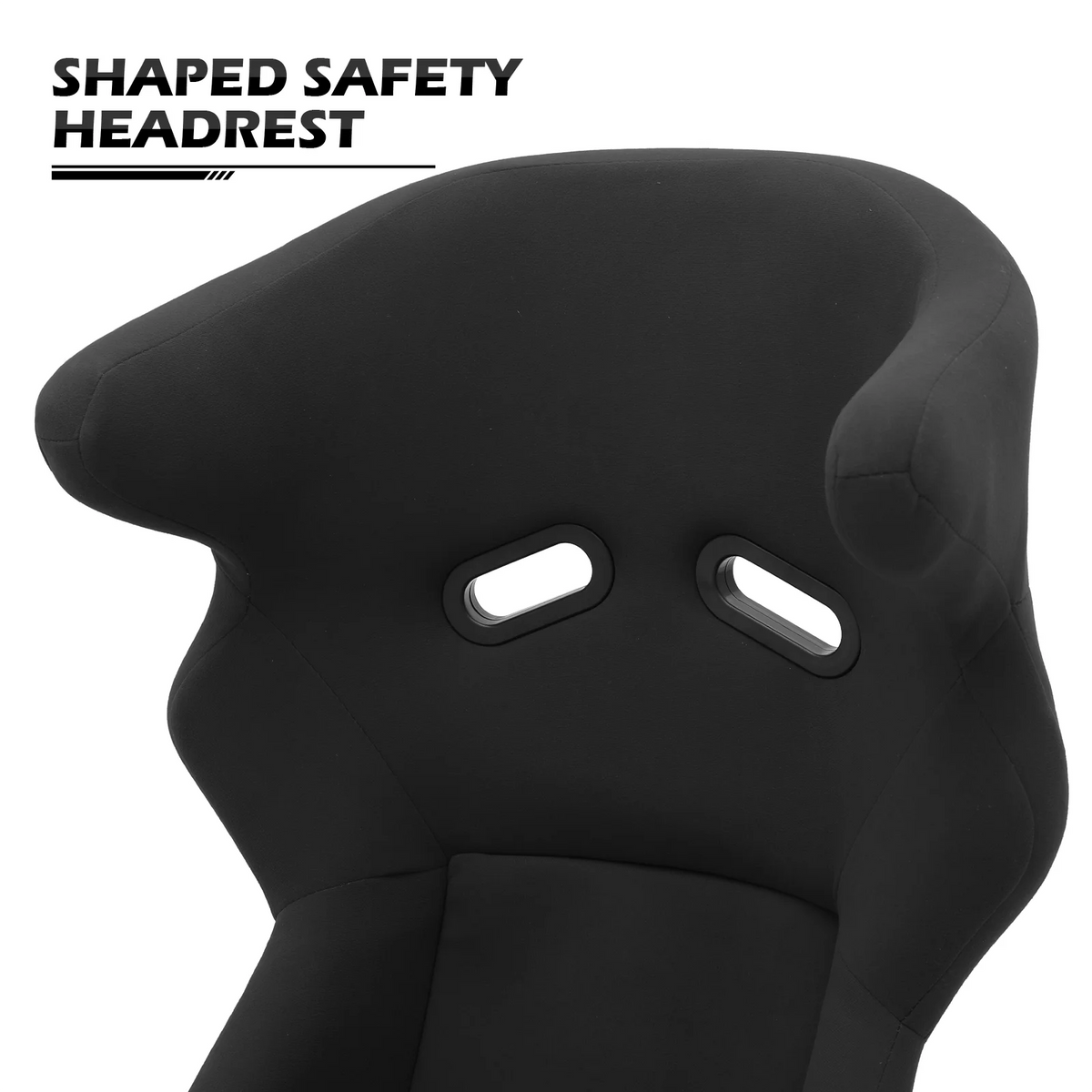 Black Racing Bucket Seat with Adjustable Slide P430086