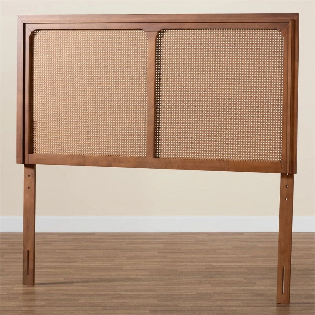 Wood & Rattan King Size Headboard B985