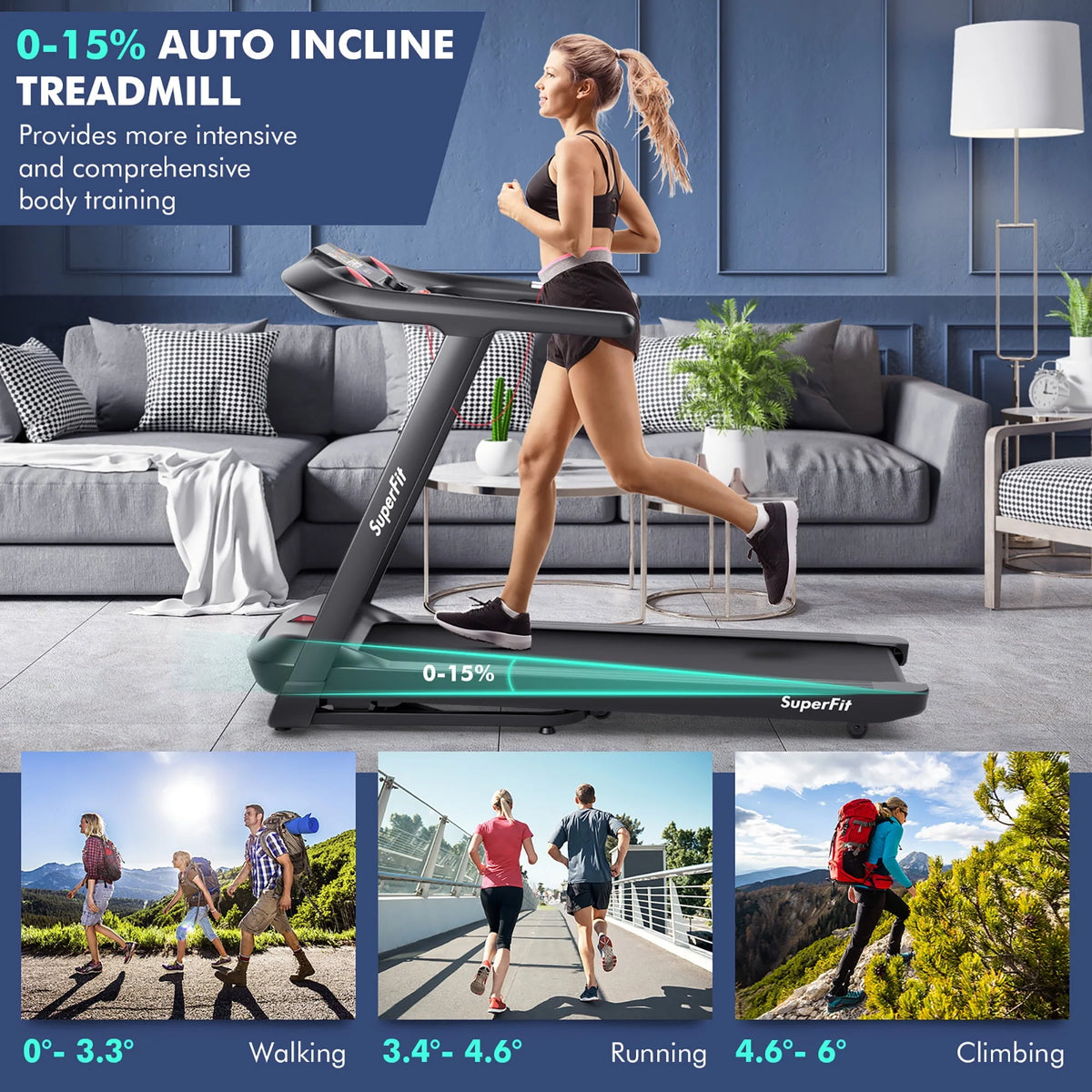 4.75HP Folding Treadmill S77919