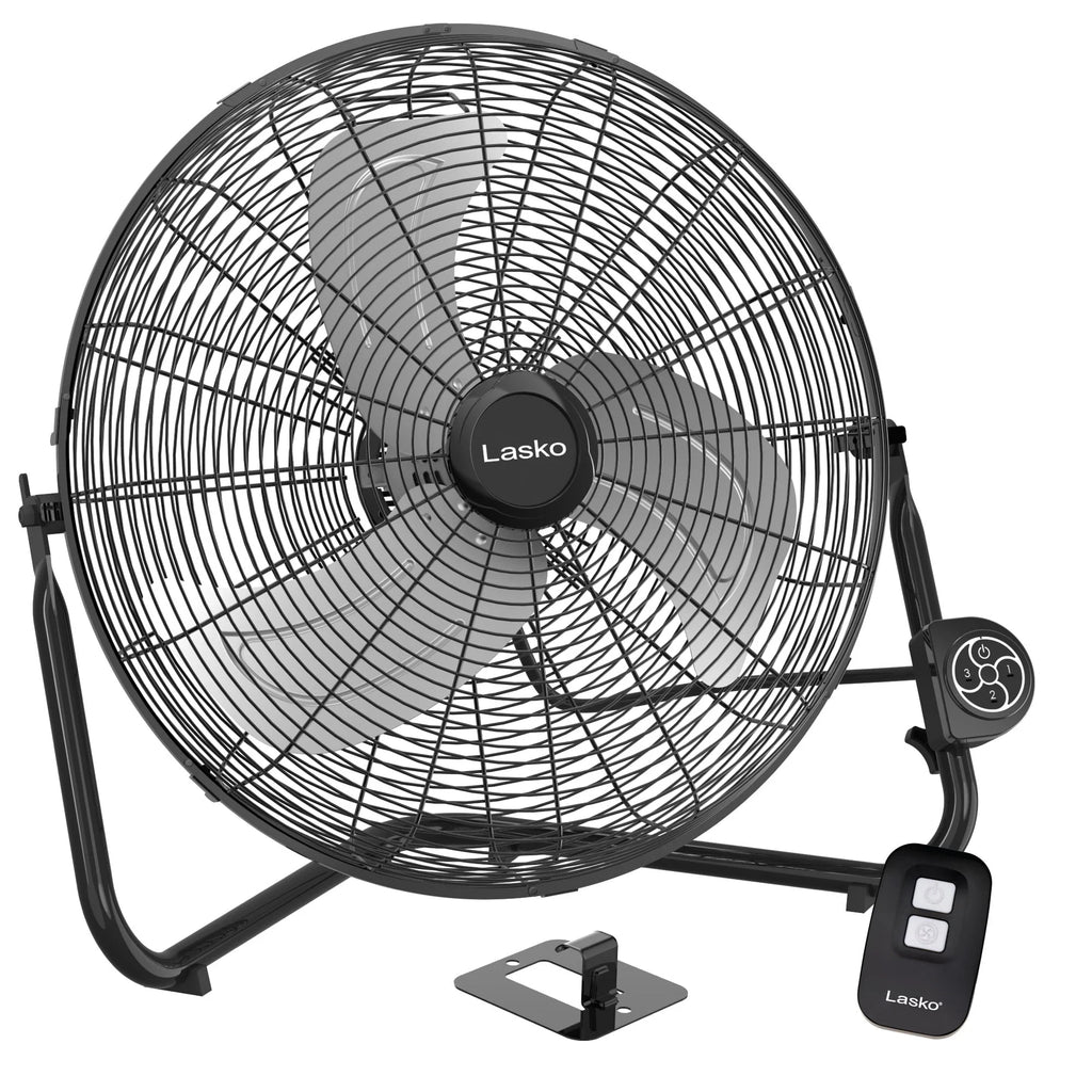 20 High Velocity Floor Fan with Remote, Black D21347