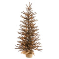 36x22 Chocolate Artificial Christmas Tree with 50 Warm White LED Lights K560965