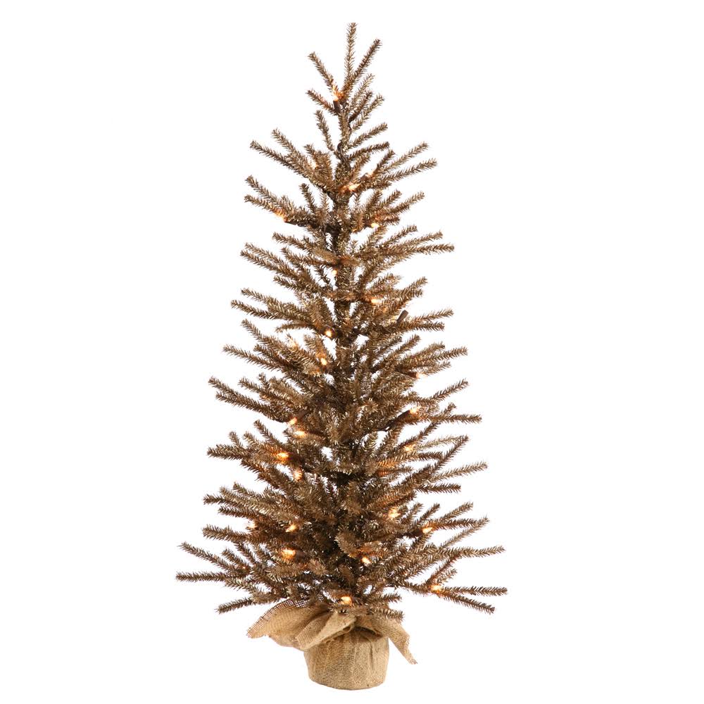 36x22 Chocolate Artificial Christmas Tree with 50 Warm White LED Lights K560965