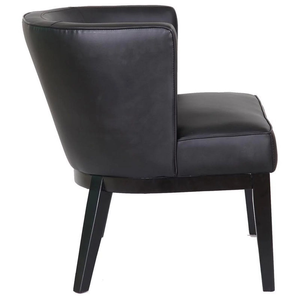 Black Faux Leather Reception Chair U68760