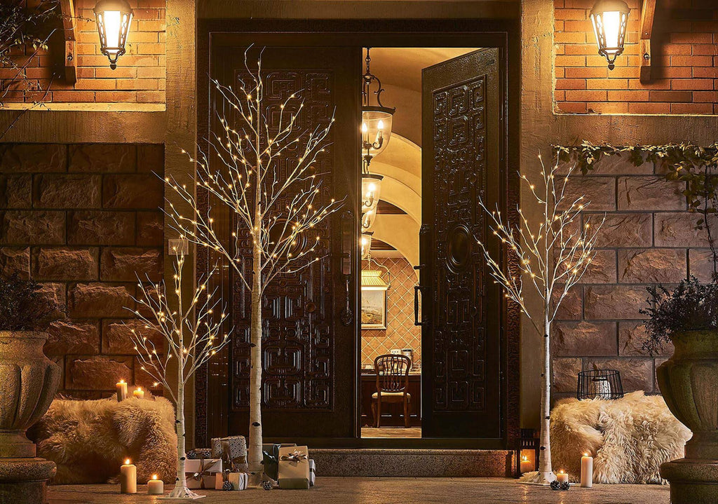 Lighted White Birch Tree 6ft I98537