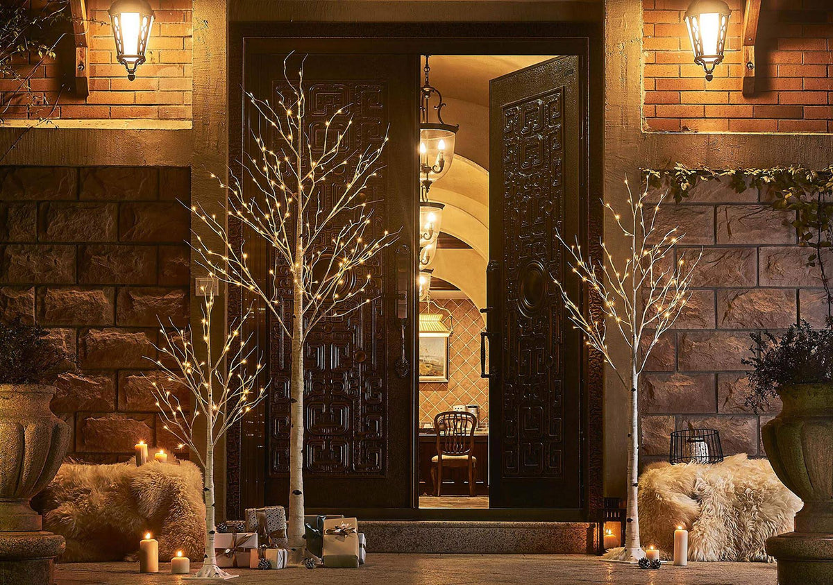 Lighted White Birch Tree 6ft I98537