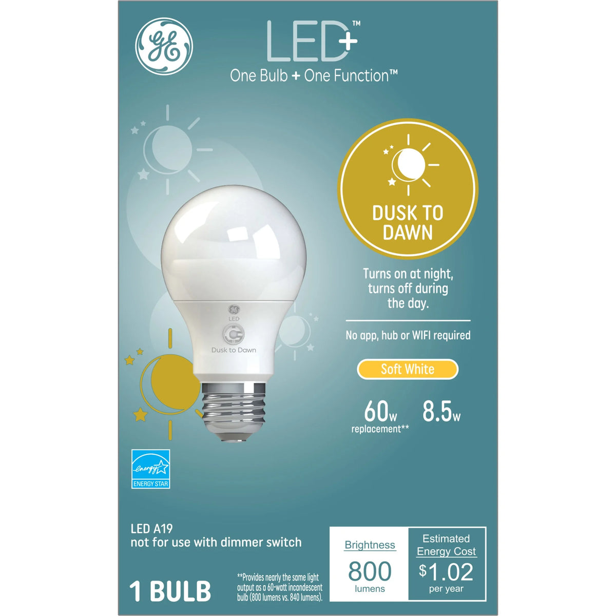 8.5 Watt Soft White A19 LED Light Bulbs L419