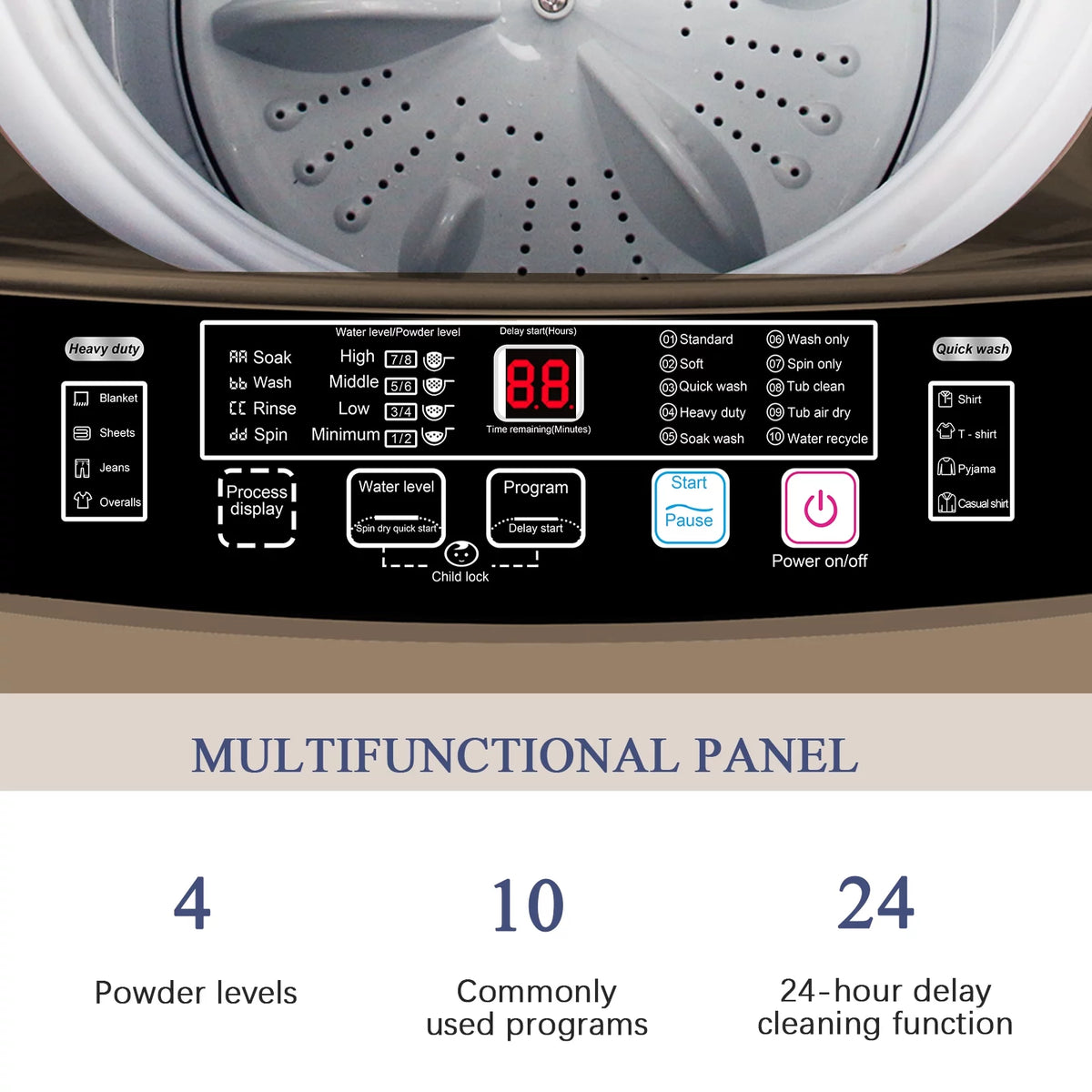Full Automatic Washer with Drain Pump, 10 Programs L327761