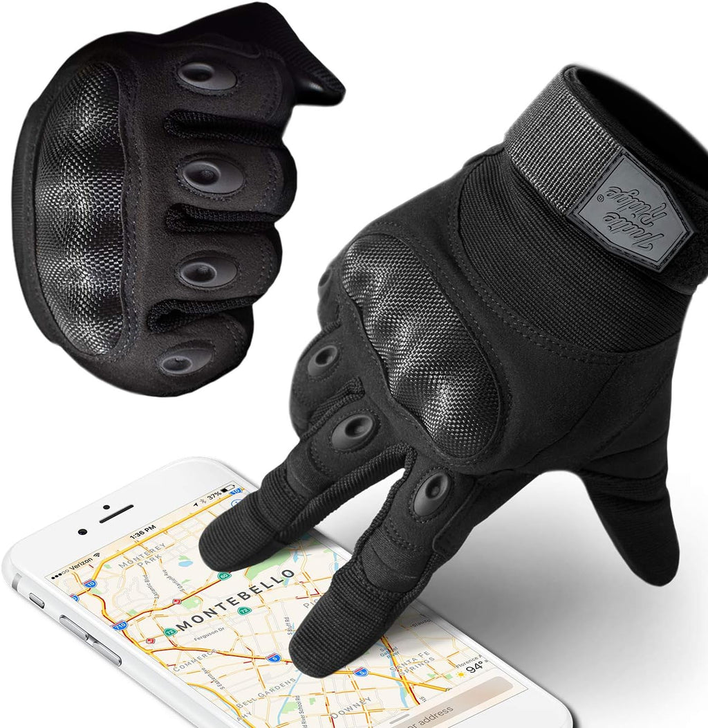 Lightweight Carbon Fiber Motorcycle Gloves with Touch Screen Fingertips P61488