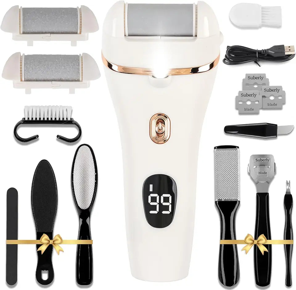 Electric Callus Remover for Feet, 17-in-1 Pedicure Kit, 3 Rollers, 2 Speed I951628