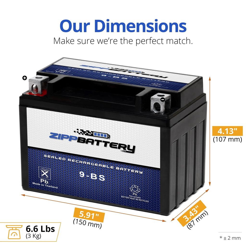 12 Volt 8 Ah 120 CCA Motorcycle Battery D975