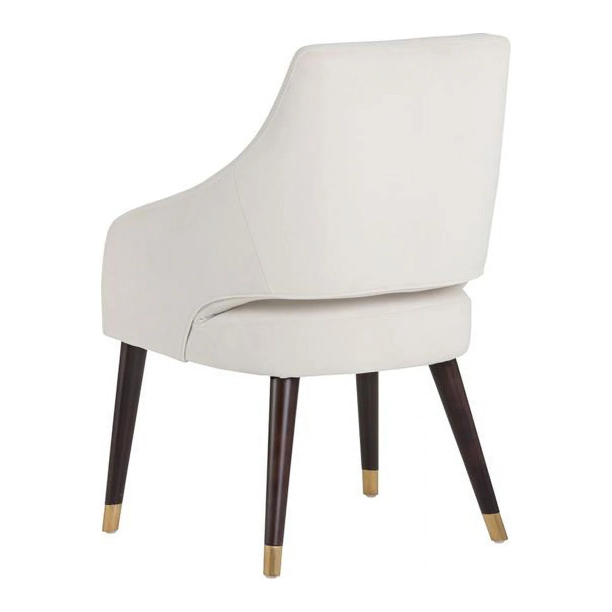 19" Fabric and Wood Dining Armchair in Calico Cream Z4546