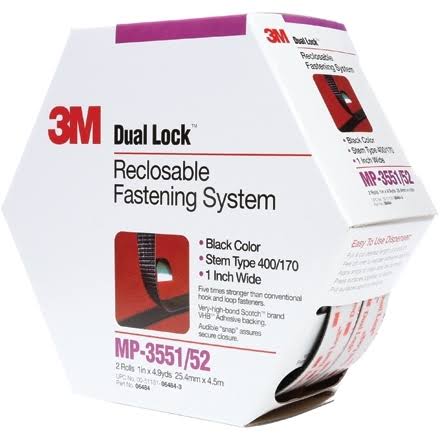 3M Dual Lock Fasteners Black H775