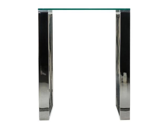 Chrome Square Glass End Table Z2892