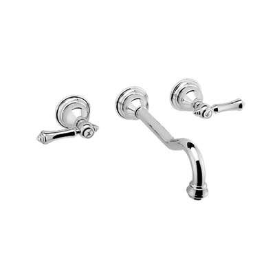 Double Handle Wall Mount Widespread Bathroom Sink Faucet M337