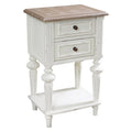 Oak Veneer Two-Drawer Side Table B866506