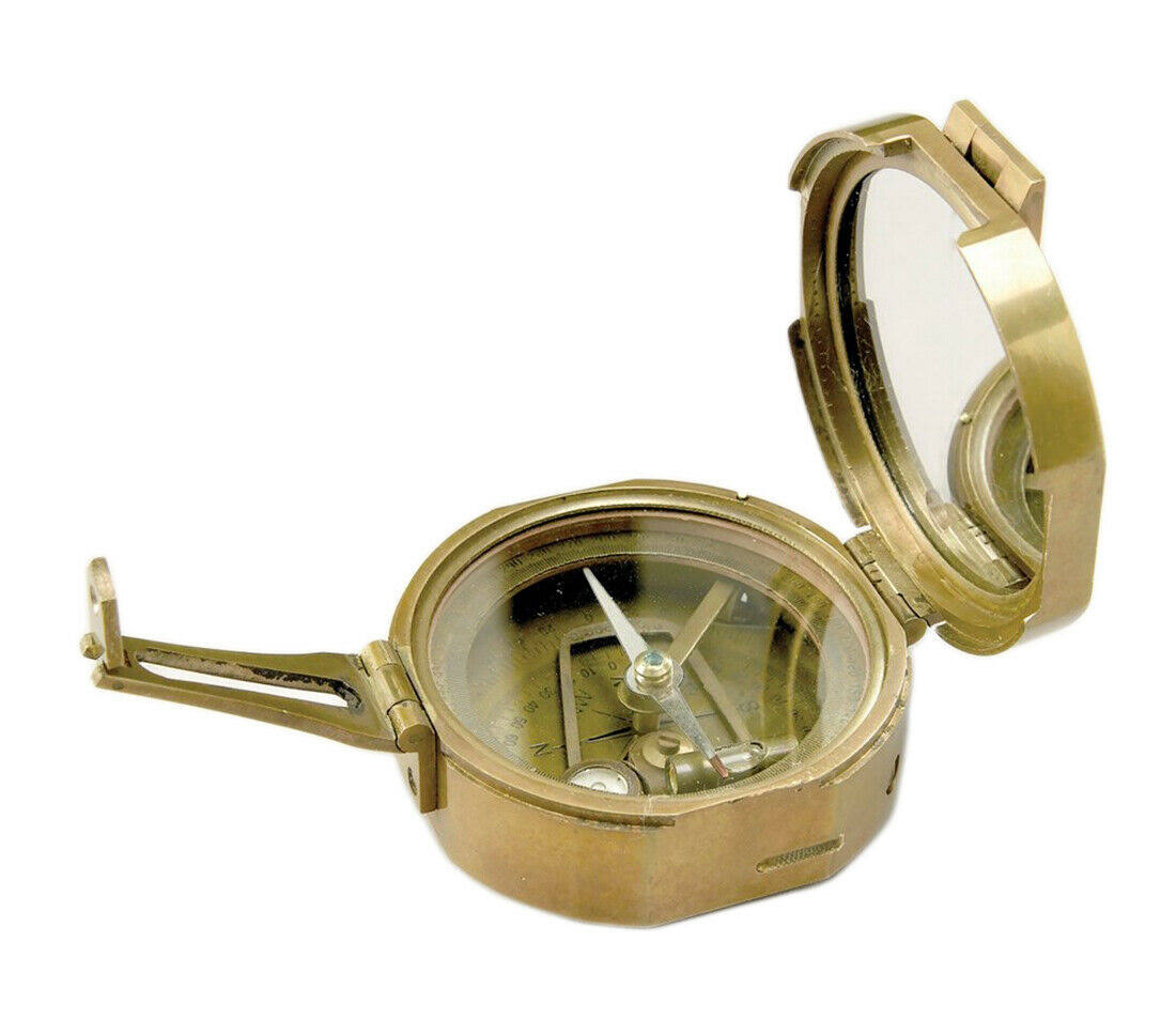 3 inch Handheld Brass Nautical Compass T570391