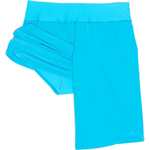 Women's 11" Quick Dry Elastic Waist Board Shorts Swim Cover-up Shorts with Panty V38456