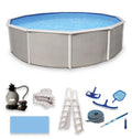 24-ft Round 52-in Deep Metal Wall Swimming Pool O8047