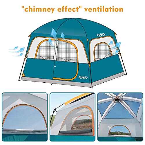 6 Person Waterproof Double Layer Family Camping Tent M35605