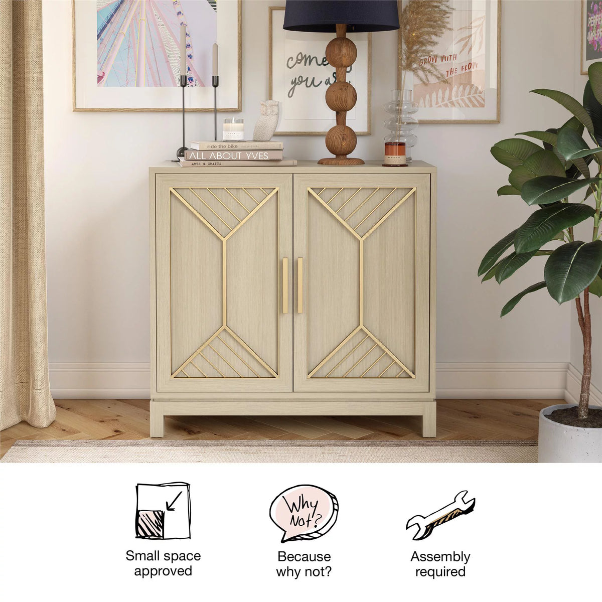 Pale Oak Accent Cabinet Z404