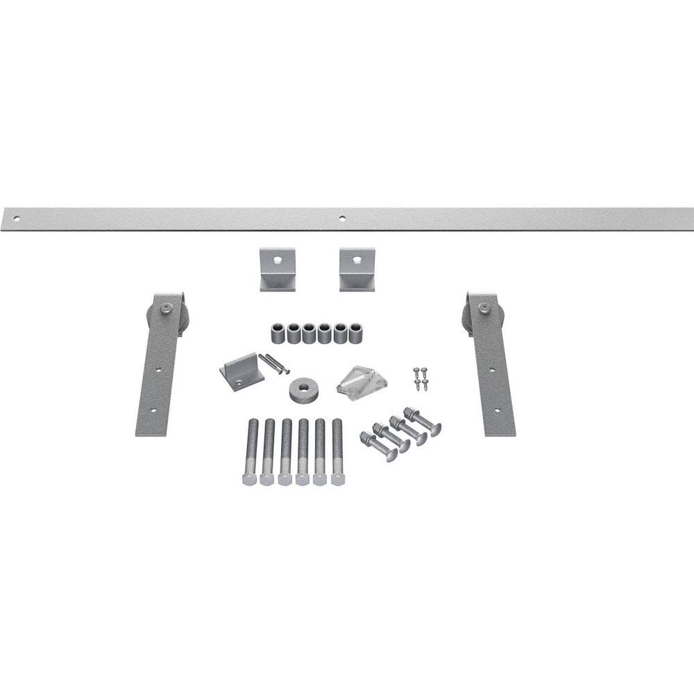 Barn Door Hardware Set with 4 ft Track, Chrome B865451