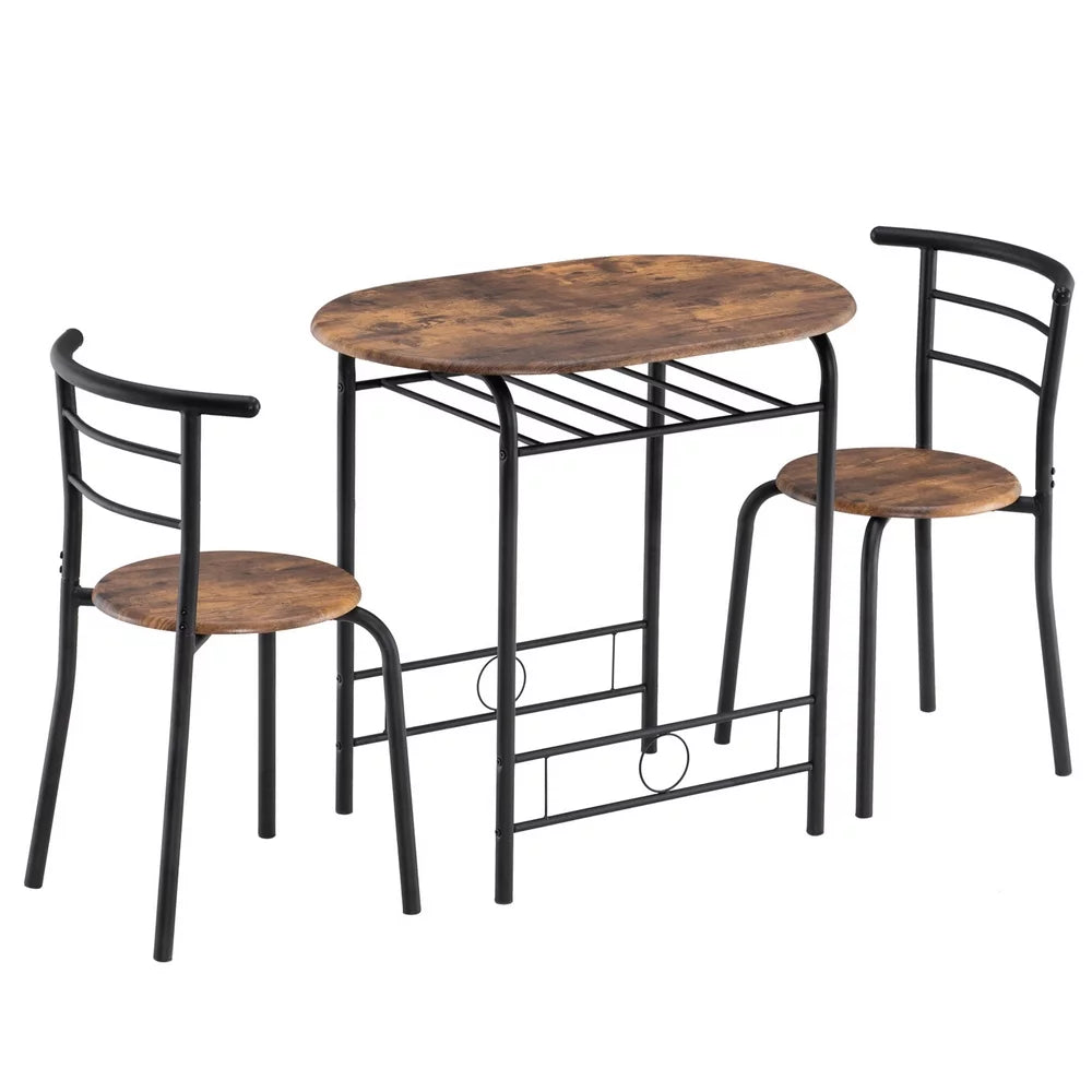 3-Piece Dining Table Set with Metal Frame F930