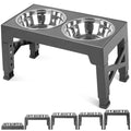 Elevated Dog Bowls with 2 Stainless Steel Bowls E6406