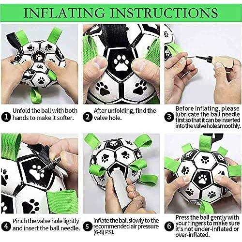 Dog Toys Soccer Ball with Straps Interactive Dog Toys Q71155