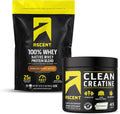 100% Whey Protein Powder Chocolate Peanut Butter 2 lb & Creatine Monohydrate Powder Unflavored 45 Servings W351
