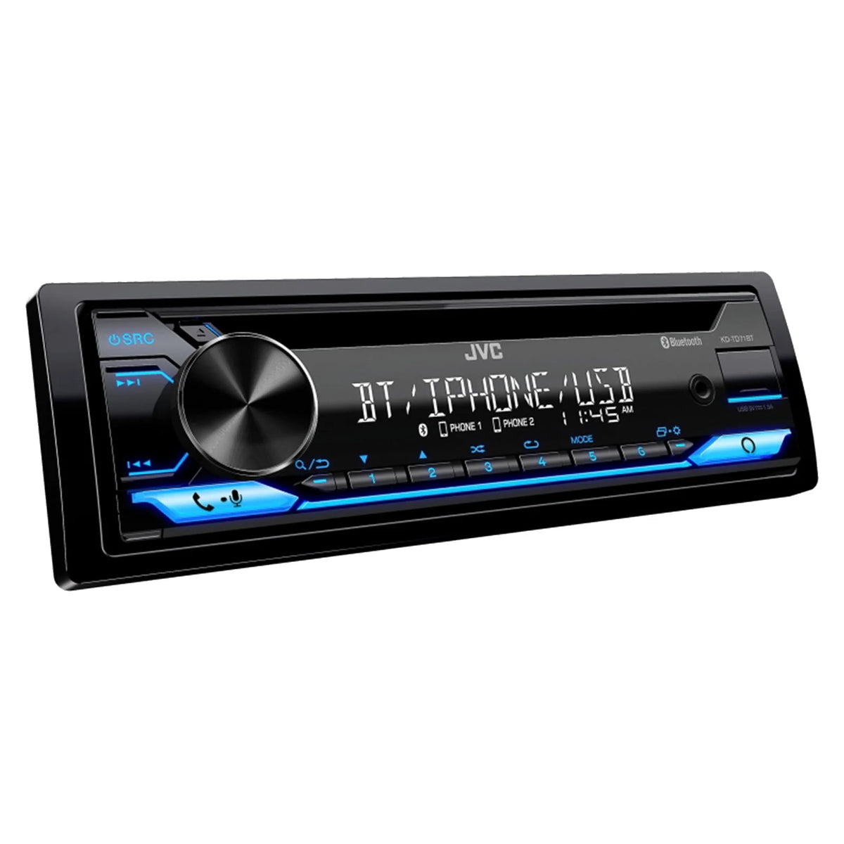 Single DIN Bluetooth CD Receiver with 6.5 Speakers and Install Kit U26179
