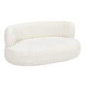 Medium Ivory Curved Dog Sofa Bed R924