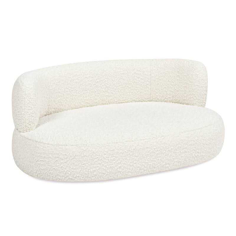 Medium Ivory Curved Dog Sofa Bed R924