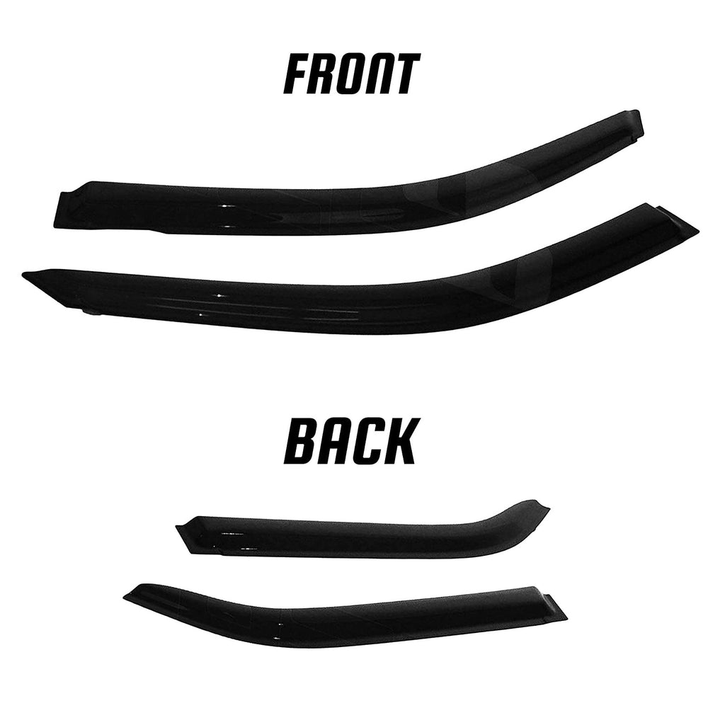 Dark Smoke Acrylic Side Window Deflector Strip, Set of 4 G575