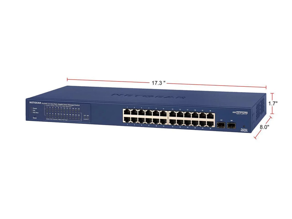 24-Port Gigabit PoE+ Smart Managed Switch with 2 SFP Ports A6044