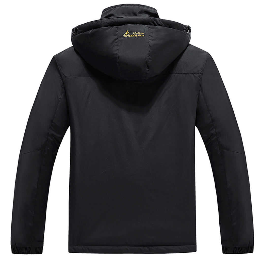 Men's Waterproof Ski Snow Jacket with Removable Hood D82187
