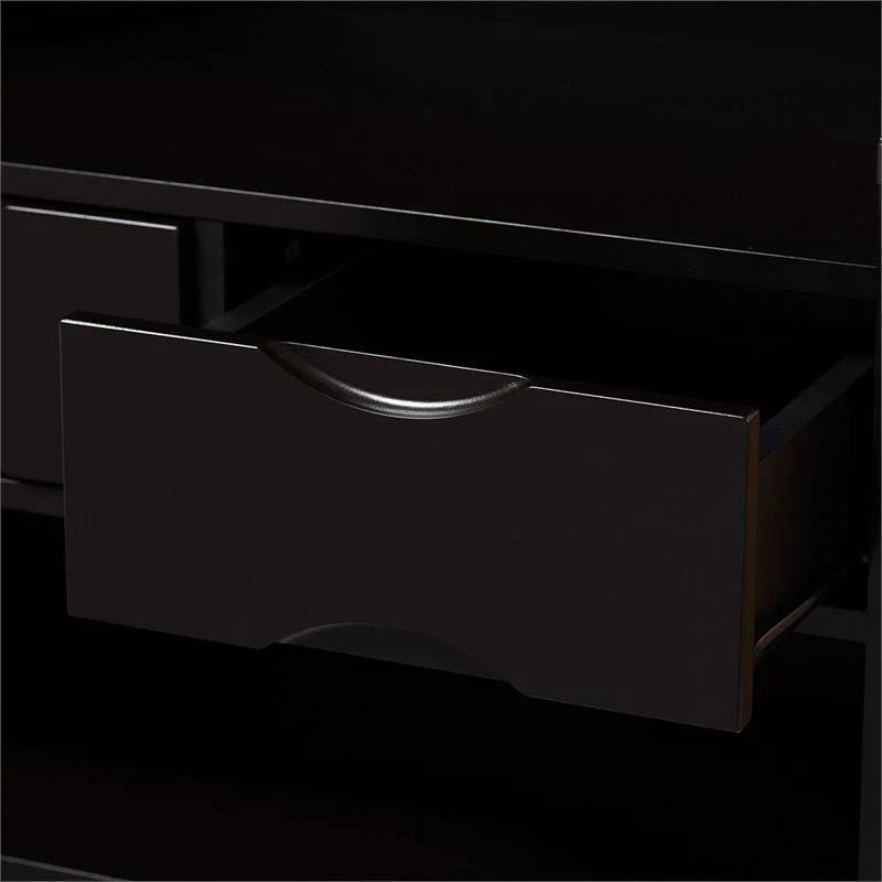 Walnut and Wenge Brown Home Bar Cabinet V3189