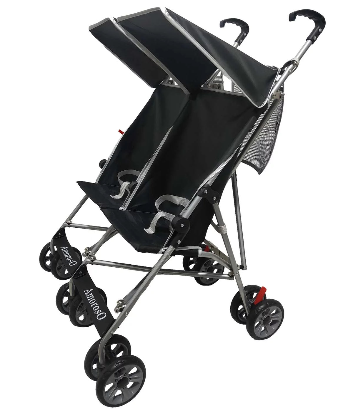 Black EVA Wheel Double Umbrella Stroller X713208