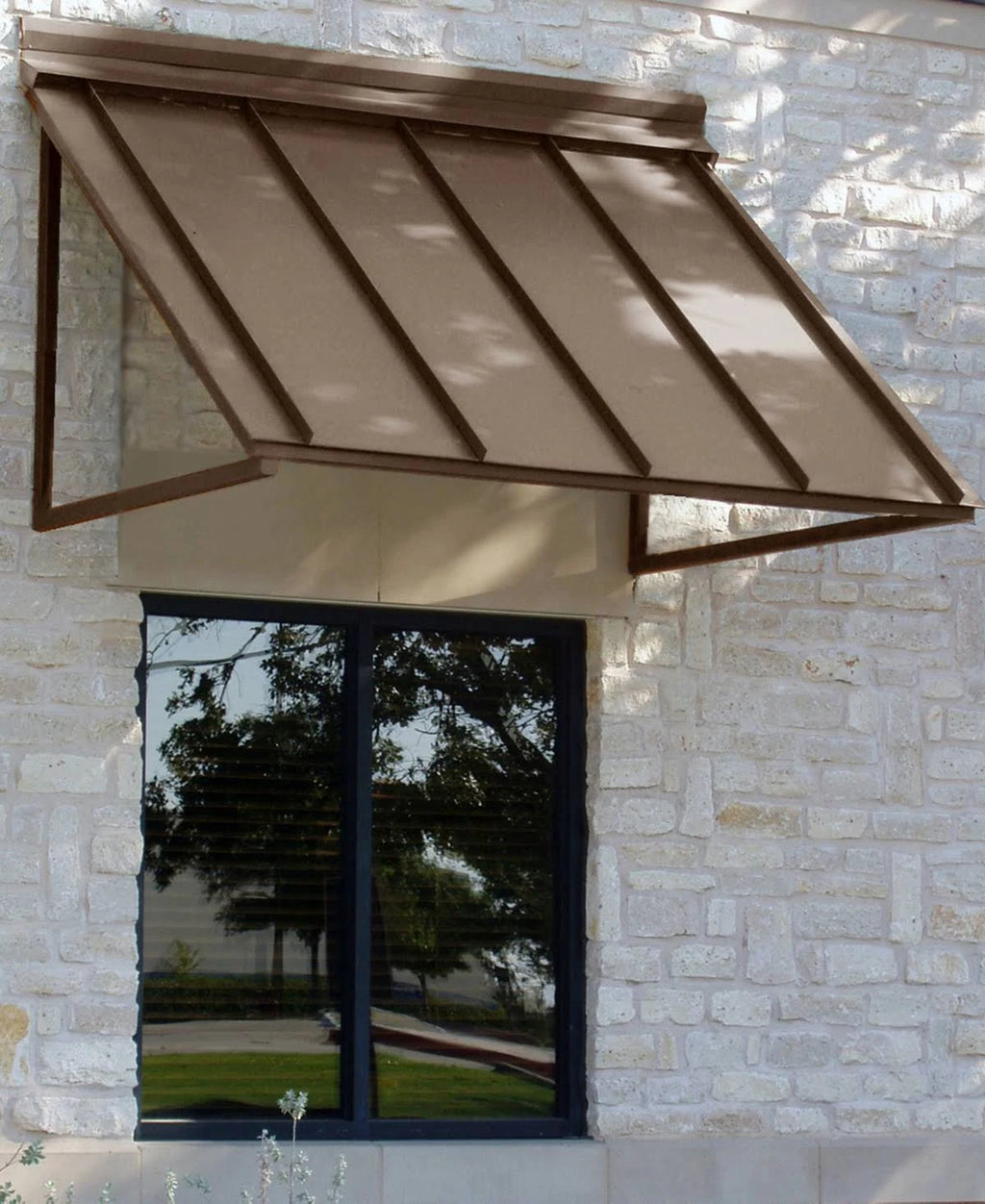 Bronze Metal Standing Seam Awning K454