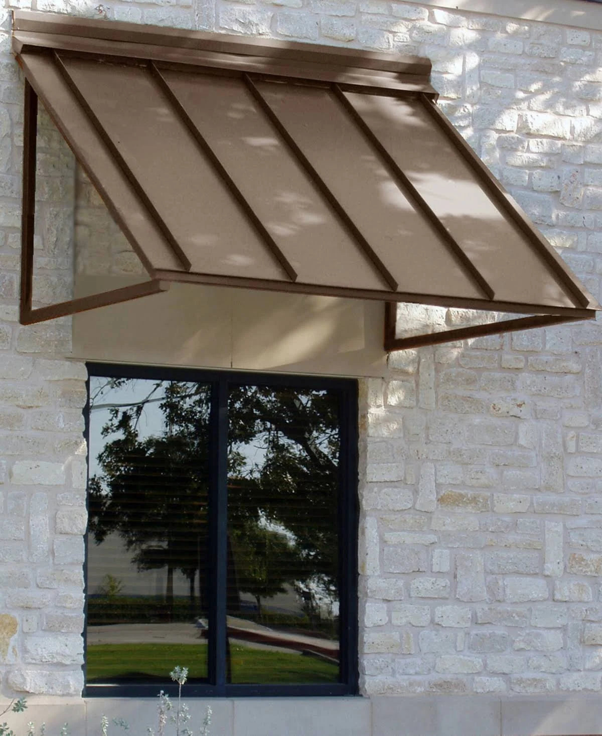 Bronze Metal Standing Seam Awning K454
