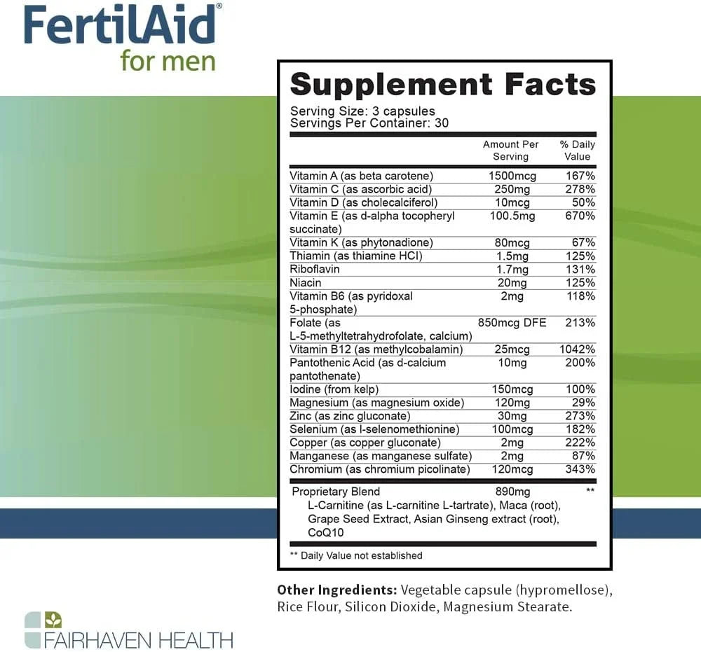 Male Fertility Supplement 150 Capsules Y843439