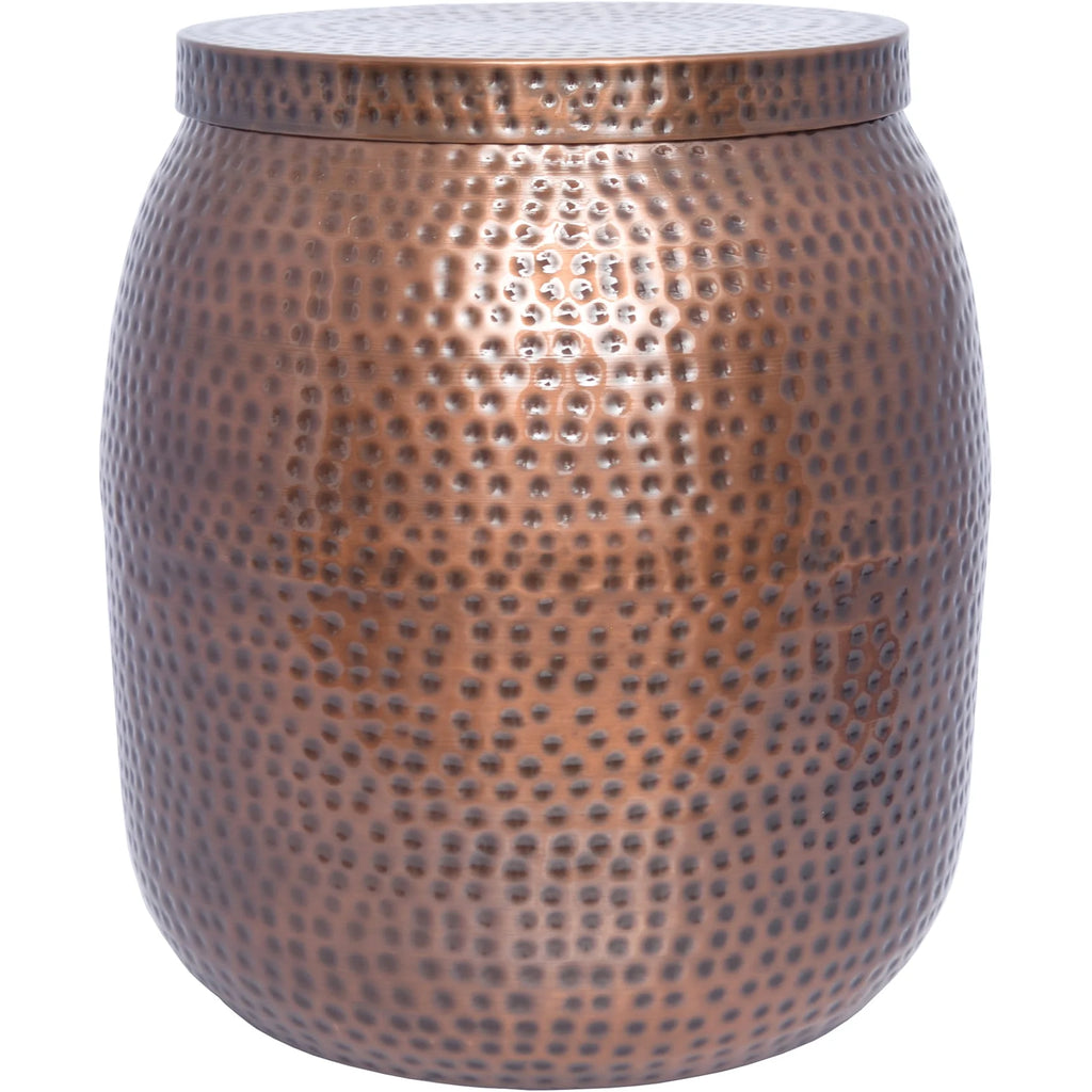 20 Hammered Finish Metal Garden Stool E290